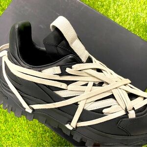 Moncler Rick Owens Megalace Trailgrip Leather Sneakers RARE